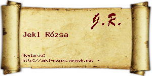 Jekl Rózsa névjegykártya