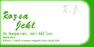 rozsa jekl business card